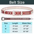 thumbnail image 7 of Maikun Head Skull Buckle Belts for Mens & Womens Shinning Rhinestone Red Belts for Waist Size 35-38", 7 of 7