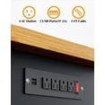 thumbnail image 6 of 60" Adjustable Workbench with Wheels, Heavy Duty Bamboo Wood Work Bench 2200 Lbs Load Capacity, Work Table with Power Outlet for Home Office Garage Workshop, 6 of 6