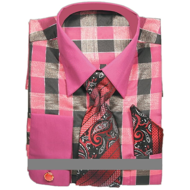 checkered dress shirt with tie