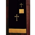 thumbnail image 4 of Scarf-Pulpit/Lectern-Pavillion-Reversible-Black/White/Latin Cross (11664), 4 of 5