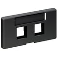 thumbnail image 1 of Leviton 49910-SE2 2-Port QuickPort Modular Furniture Faceplate, Black, 1 of 1