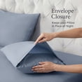 thumbnail image 3 of Mainstays 100% Cotton Dreamy Soft 2‑Pack 220 Thread Count Brushed and Washed Sateen Cotton King Pillowcases, Placid Blue, 3 of 8