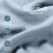 Bare Home Washed Sheet Set - Premium 1800 Collection - Deep Pocket - 4 Piece - Queen, Dusty Blue