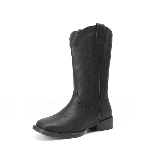 Botas Vaqueras para Mujer DREAM PAIRS con Punta Cuadrada Bordada
