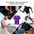 thumbnail image 6 of Rocae Purple Glitter for Men's Moisture-Wicking Crew Tee - T-Shirt for Sports, Outdoor Activities, and Casual WearXX-Large, 6 of 9