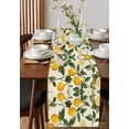 thumbnail image 4 of Lemon Leaves Table Runner Cotton Linen 48 Inch Holiday Dresser Scarves, Summer Fruit Country Nature Watercolor Tablerunner for Kitchen Coffee Dining Bedroom Living Room Dinner Scarf Décor 13''x48'', 4 of 9