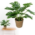 thumbnail image 6 of Faux Monstera Plant, Ongmies 13'' Plant Artificial Monstera Plant Faux Plants Indoor for Living Room Porch Balcony Garden Decor, Artificial Monstera Faux Plant, 6 of 8
