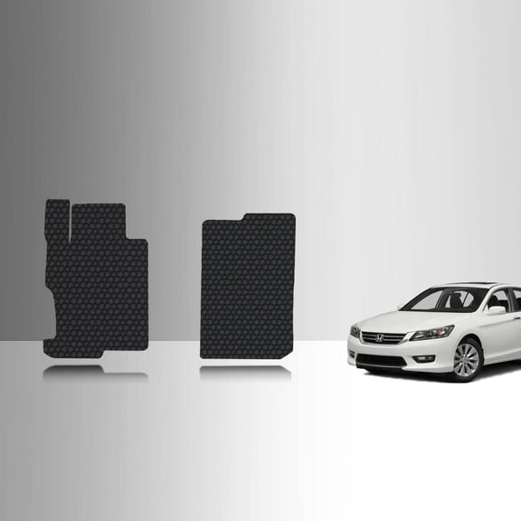 ToughPRO Front Mats Compatible with Honda Accord 2014 - All Weather Heavy Duty (Made in USA) Black Rubber