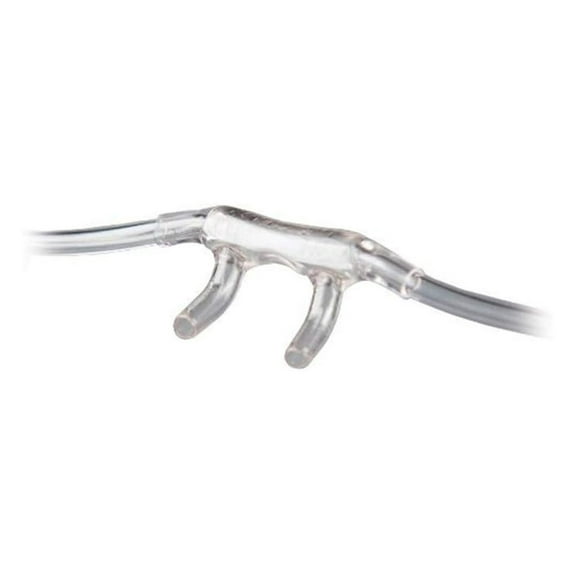 Oxygen Cannula, 7ft Green Tubing - Case of 50 | Adult Nasal Cannula with Standard Connector | Soft Plus Family Oxygen Therapy Supplies