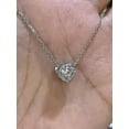 thumbnail image 2 of 2Ct Heart Cut Moissanite Solitaire pendant 14K White Gold Plated 18" Free Chain, 2 of 2