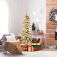 thumbnail image 4 of Gymax 4 FT Pre-Lit Artificial Christmas Tree Snow-Flocked Slim Pencil Christmas Tree, 4 of 10