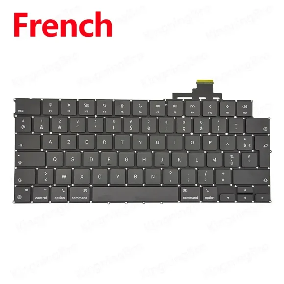 New Keyboard UK US Spain French Russian Korean For Macbook Air 13.6" 15" M2 A2681 A2941 Keyboard 2022 2023 Year French