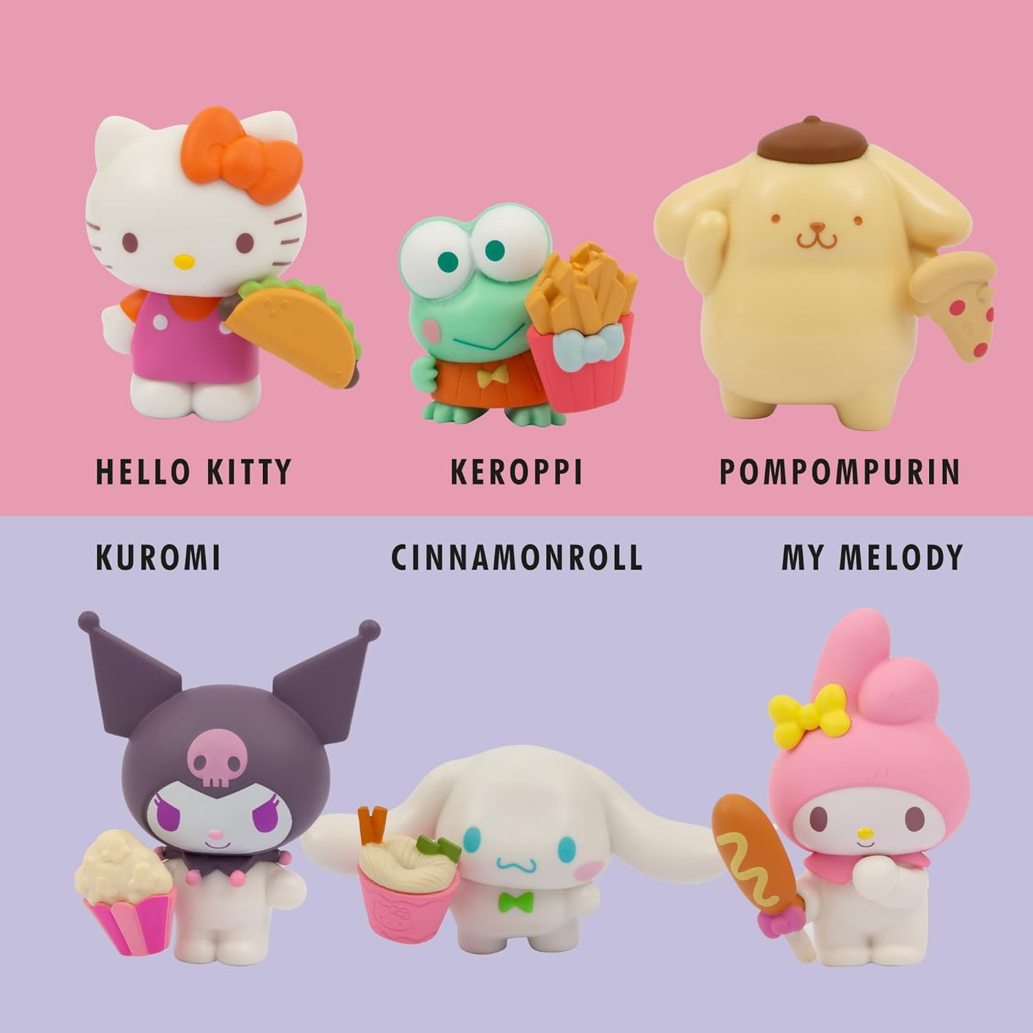 Hello Kitty 5 cm Figurenset – Set mit 6 Mini-Figuren in bezaubernden Designs, perfekt zum Spiel