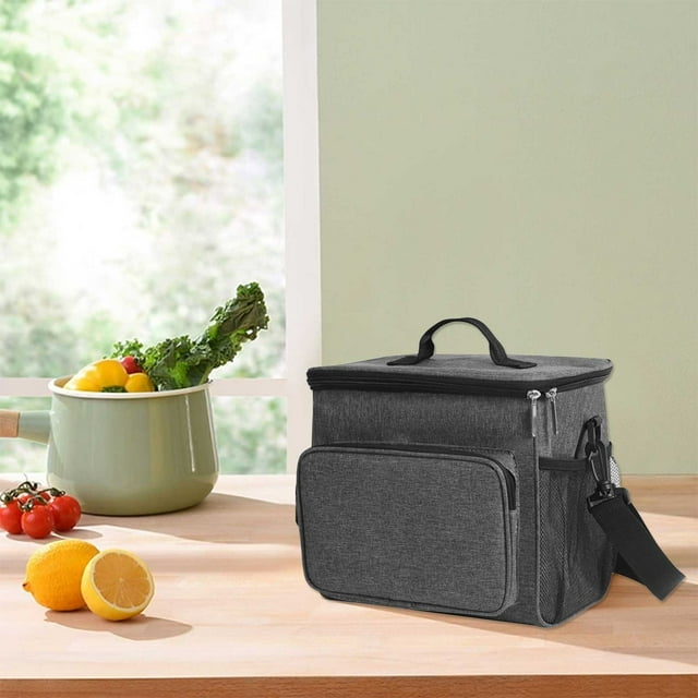Mochila térmica para adultos, reutilizable, con compartimento a prueba de fugas y correa ajustable para el hombro. Incluye 1 lonchera para oficina, actividades educativas, picnics y playa.