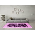 thumbnail image 3 of Ahgly Company Indoor Round Oriental Pink Traditional Area Rugs, 4' Round, 3 of 4