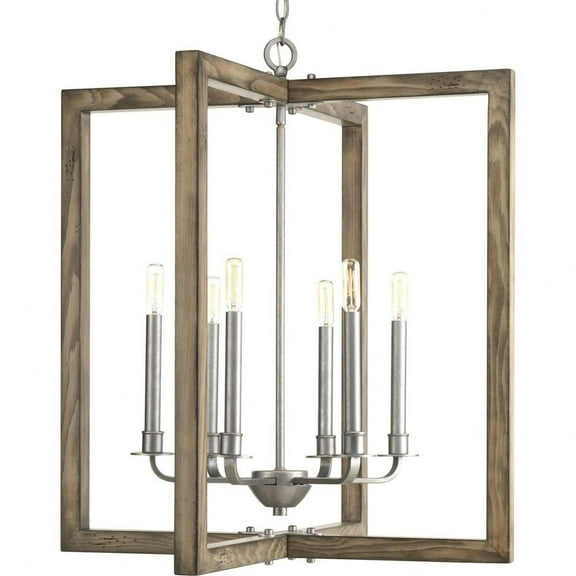 P4761-141-Progress Lighting-Turnbury - Chandeliers Light - 6 Light in Coastal style - 26 Inches wide by 28.75 Inches high     -Traditional