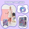 thumbnail image 5 of Kids Luggage Sets 2 Piece Hardshell Suitcases with Wheels for Girls with Neck Pillow Airplane Suitcase Set Travel Essential, 5 of 7
