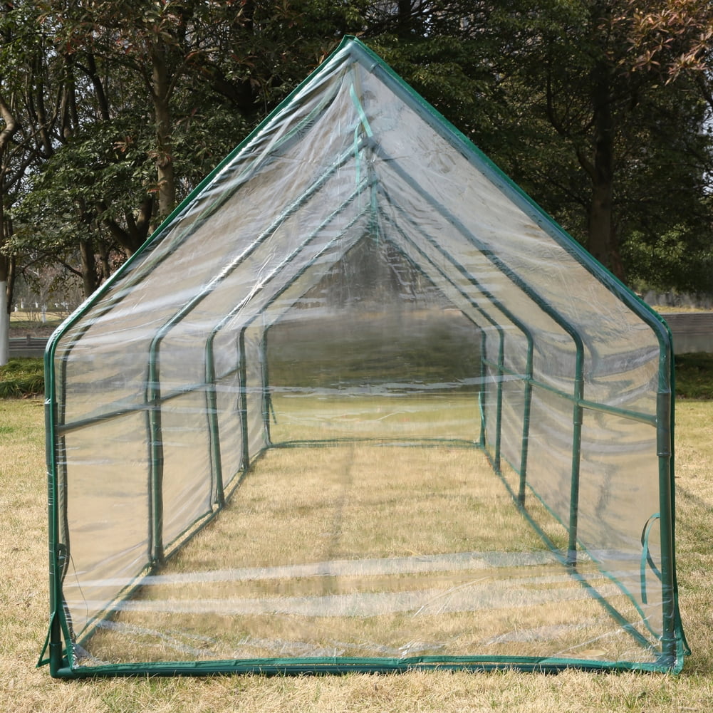 Palm Springs Gardening Cloche Tunnel Greenhouse with Roll Up Doors, 141.7x36x36-Inch, Waterproof Material Mini Hot House with UV Protection