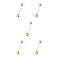 thumbnail image 1 of Transemion 1/2/3/5 Cartoon Adorable Restaurant Hotel Tableware Portable Washable Stainless Steel Stirring Mixing Dinnerware Cake Flatware Donut Spoon Blue 5PCS, 1 of 6