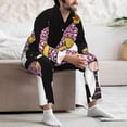 thumbnail image 7 of Balery Have a Nice Day Pattern Pajama Sets for Men Long Sleeve 2 Piece Sleepwear Loungewear Sets Soft PJ's with Pockets Long Sleeve Comfy Pj Sets-Large, 7 of 7
