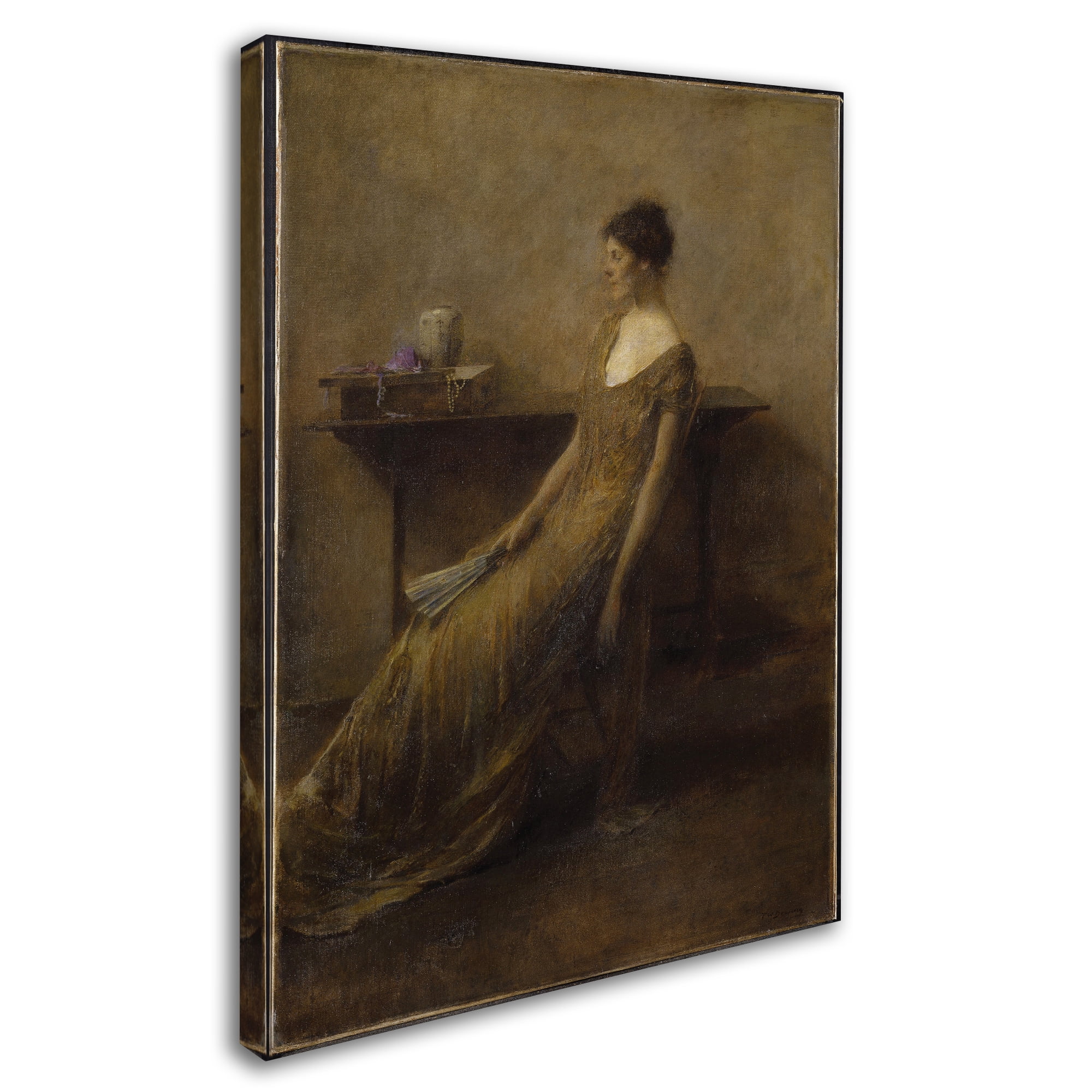 Thomas Dewing 'Lady In Gold' Canvas Art