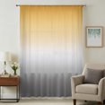 thumbnail image 3 of Color Gradient Pattern Sheer Curtains 84 Inch Length, Light Filtering Voile Curtain Panel, Rod Pocket Drapes Window Treatments for Living Room Bedroom 52"x84", 3 of 9