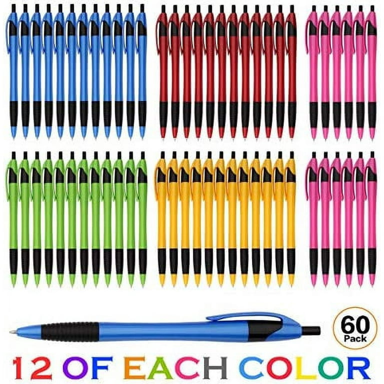 Sikao Black Gel Pens 72 Pack Black Pens Fine Point Smooth Writing Pens No Smudge, Comfortable Grip Gel Ink Pens Bulk, Retractable Pens, Rollerball