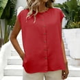 thumbnail image 2 of Cotton Linen Tank Tops，Linen Tank Tops For Women Racerback Tank Tops High Neck Tank Tops Gym Tank Tops Linen T Shirt Lightweight Linen Tank Tops Running Tank Tops Gauze Tank Tops, 2 of 4