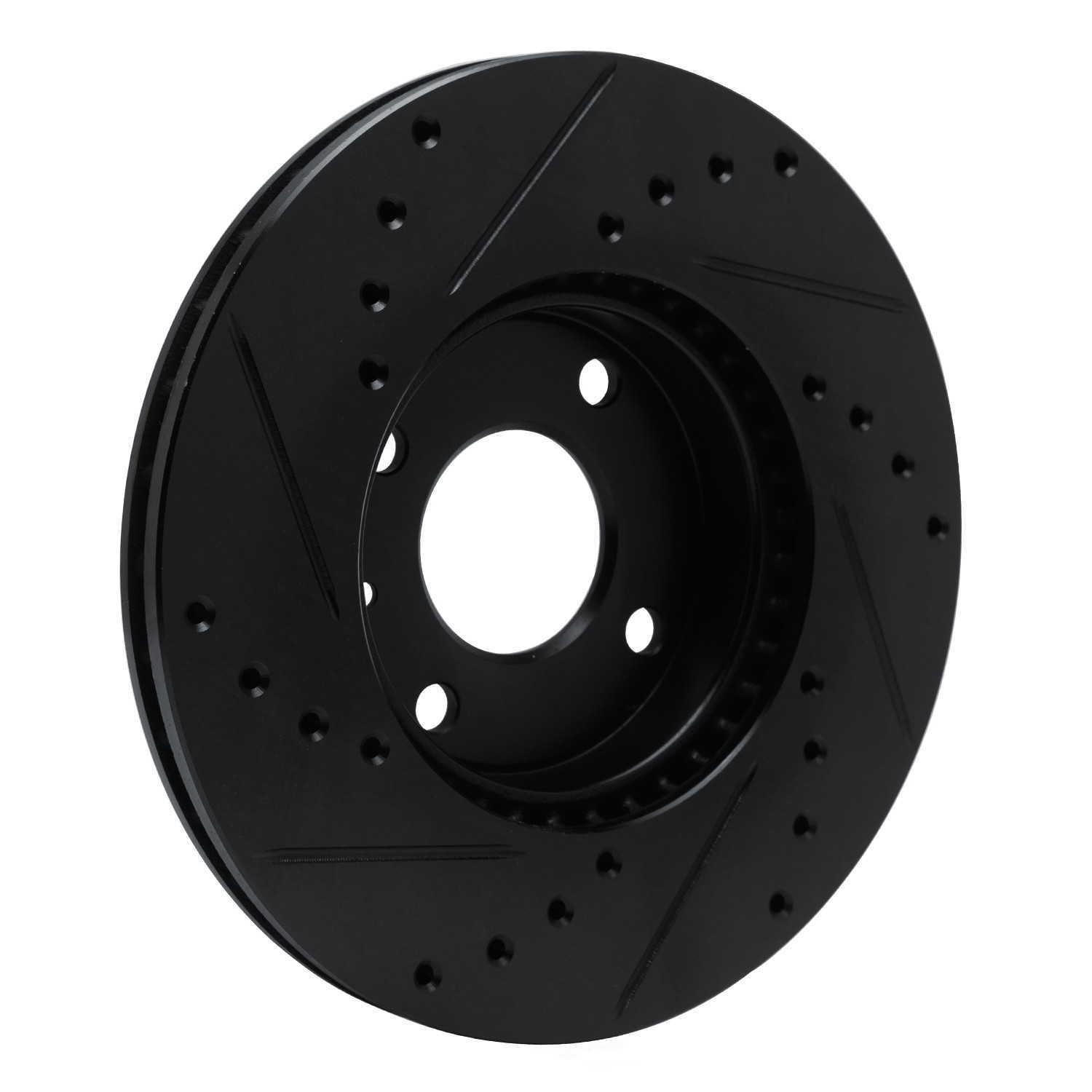 Dynamic Friction Company 633-47076R DFC Brake Rotor - Drilled And Slotted - Black