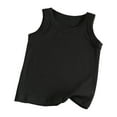 thumbnail image 2 of MKOSPLRT Running Tank Tops for Kids Toddler Boys Girls Crew Neck Ribbed Trim Tanks Sleeveless Solid Lounge Tshirts Comfy Workout Tanks, 2 of 5