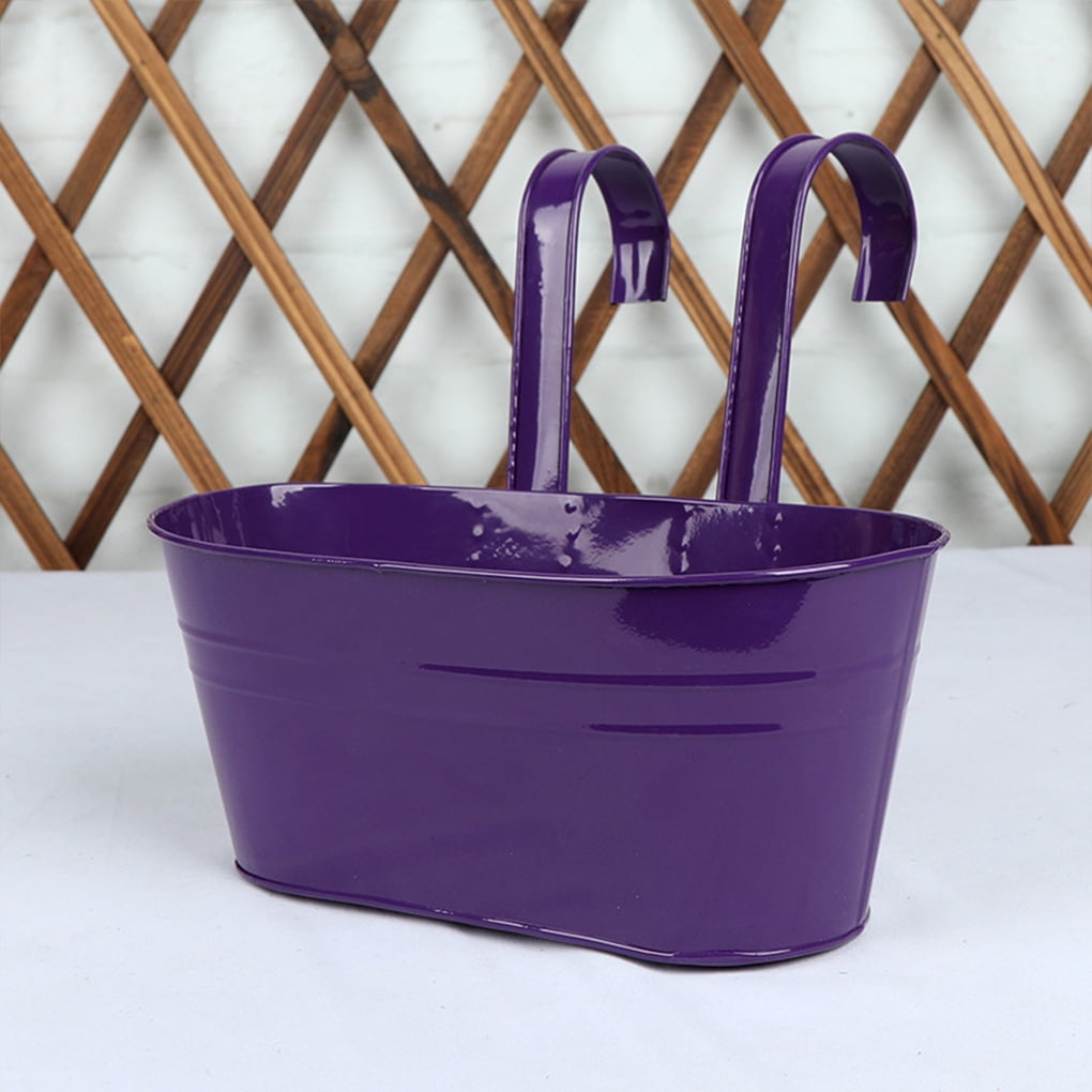 Pots De Fleurs Suspendus Métal - Lot De 12 - 6cm - Argent - Décoration Balcon Jardin
