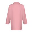 thumbnail image 3 of Mohiass 3/4 Sleeve Polo Shirts for Women Basic Button Up Tops Lapel Collared T Shirts Trendy Summer Casual Shirts Pink S, 3 of 4