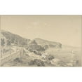 thumbnail image 3 of Carl Wilhelm Goetzloff 14x11 Black Modern Framed Museum Art Print Titled - View of the Coast of Sorrento Near Vico (1800-1866), 3 of 5
