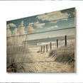 thumbnail image 2 of Designart "Dreams Path Beach Seascape II" Nautical & Beach Print on Natural Pine Wood, 2 of 5