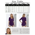 thumbnail image 5 of Women Lace Trim V Neck Tshirt Half Sleeve Blouse Basic Tees Summer Tunic Solid Casual Tops, 5 of 5
