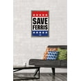 thumbnail image 2 of Ferris Bueller's Day Off - Save Ferris Wall Poster, 14.725" x 22.375", Framed, 2 of 6