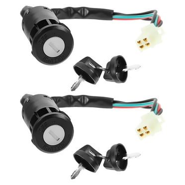 2pcs Ignition Key Switch With Wiring For Motorcycle Atv Scooter Compatible With Various Models Replacement Part