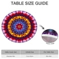 thumbnail image 6 of Colorful Tie Dye Mandala Pattern Round Fitted Tablecloth with Elastic Edge,Dining Table Cover Waterproof,Outdoor Round Tablecloth for Camping,Dining,Indoor and Outdoor, 6 of 7
