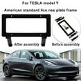 thumbnail image 2 of AMERTEER License Plate Frame for Tesla Model 3 Model Y 2017-2021 Front License Plate Frame Free Perforation American License Plate Mounting Holder Auto Accessories Modification, 2 of 8