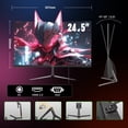 thumbnail image 6 of ZZA 24.5 Inch 120hz Curved Gaming Monitor, FHD 1080P Computer Monitor, AMD FreeSync, Eye Care for Home Office & PS5, DisplayPort & HDMI, VESA Mount, 6 of 9