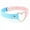 8-Hollow Heart Blue&Pink, variant on Women PU Leather Choker Necklace O Ring Chain Neck Collar Gothic Punk Black Belt-37-Red Heart Lightning
