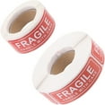 thumbnail image 4 of FRCOLOR  2 Rolls Warning Shipping Stickers Fragile for Packing Sign Stand Poster Red, 4 of 8