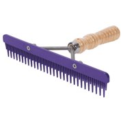 Weaver Leather Fluffer Wood Handle Comb Purple