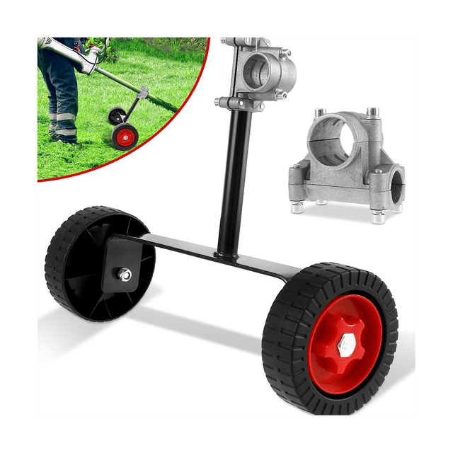 Lawn Mower Support Wheel Backpack Weeder Handheld Support Frame Portable Support Wheel Lawn Mower Auxiliary Wheel