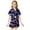 AB14 Blue, variant on Kids 4th Of July Pajamas Set Girls America Flag Print Short Sleeve Button Down Shirts And Shorts Set Breathable Lightweight Girls USA Anniversary Casual Sleepwear