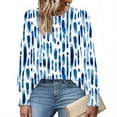 thumbnail image 6 of YueHuiYing Women's Fashion Non Positioning Printed Base T-shirt Long Sleeved Round Neck Top/shirt, 6 of 6