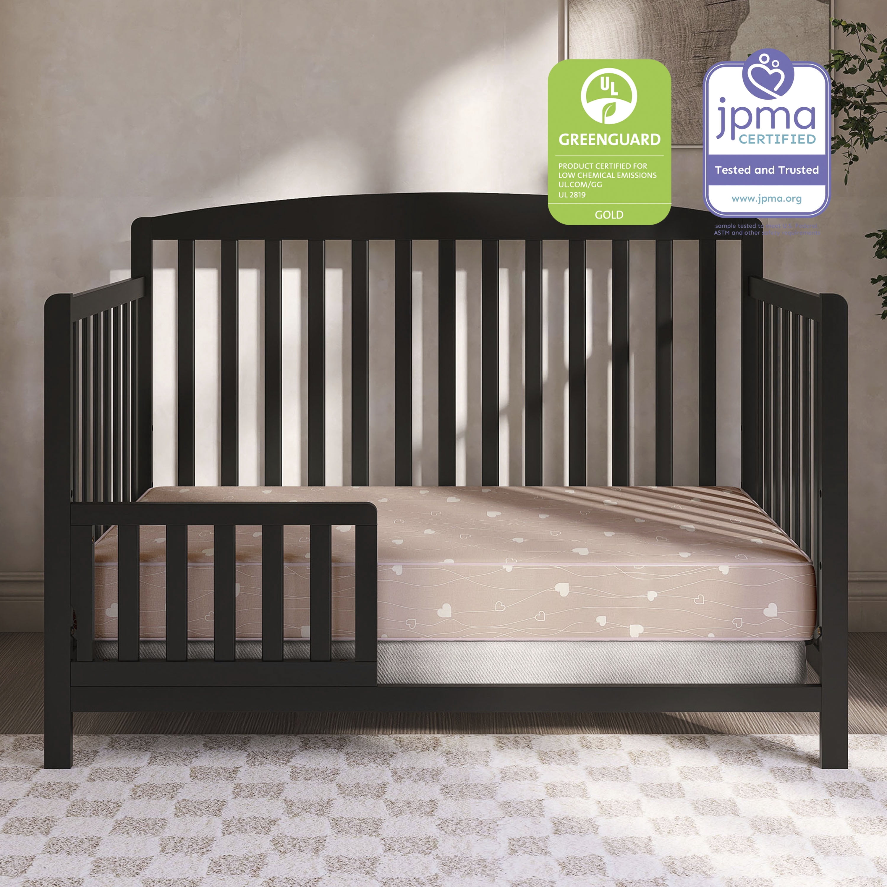 Dream on Me Modern Love Innerspring Crib/Toddler Mattress, Greenguard Gold & JPMA Certified, Waterproof
