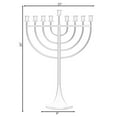 thumbnail image 3 of Modern Solid Metal Judaica Hanukkah Menorah 9 Branched Candlebra, Gold Medium, 3 of 7