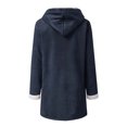 thumbnail image 5 of Clearance Deals Of Today yoeyez Winter Coats for Women 2025 Warm Plus Size Fleece Lined Jackets Button Down Sherpa Fur Hooded Parka Peacoat Outerwear Dark Blue Large, 5 of 7