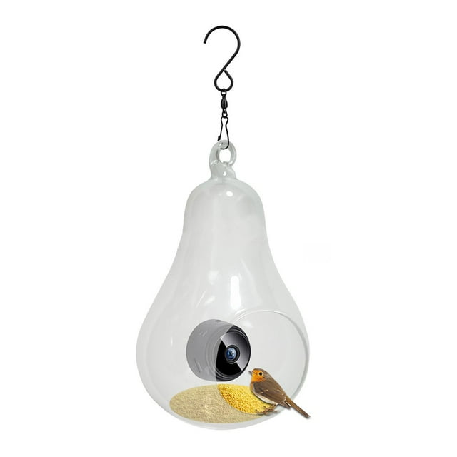 Bgsha 1x Smart Bird Feeder WiFi Connection Outdoor Garden for Beautiful Close-up Shots
